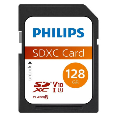 Μνήμη SDHC  Secure Digital 128 gb  High class 10 -  Philips 