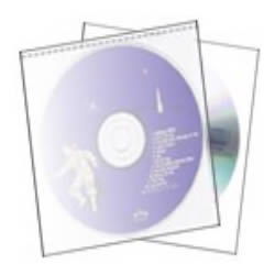 Φάκελοι πλαστικοί διάφανη  CD/ DVD  κουτί  (100 τεμ.)