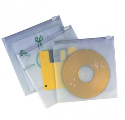 Θήκη CD/DVD πλαστική διάφανη με zip 