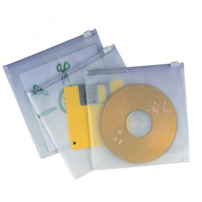 Θήκη CD/DVD πλαστική διάφανη με zip 