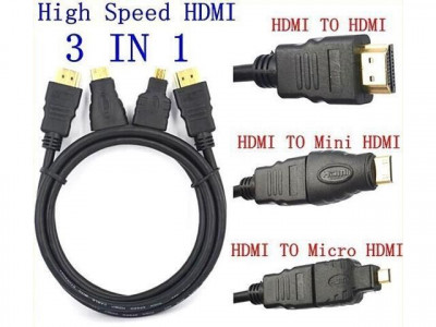 Καλώδιο ηχου - εικόνας 3 σε ένα Hdmi σε Hdmi - mini Hdmi και micro Hdmi  