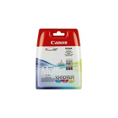 Canon Inkjet Cart. Y,M,C  Color Value Pack 3 pcs CLΙ-521VP