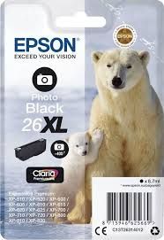 Epson Inkjet Cart. XP600 Photo Black 26XL